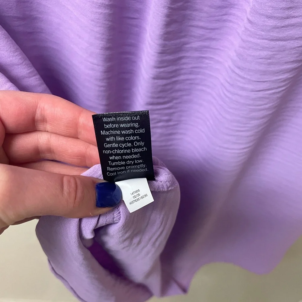 Simply Vera Vera Wang Lavender Sleeveless Blouse - Picture 7 of 7